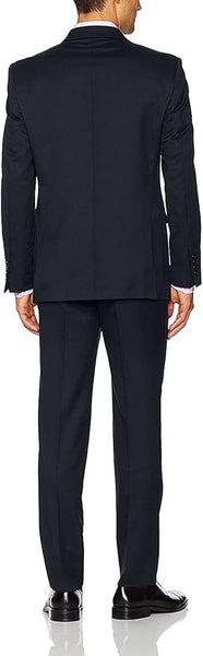 Montefino Solid Dark Navy Suit (2-Piece Set) Slim Fit
