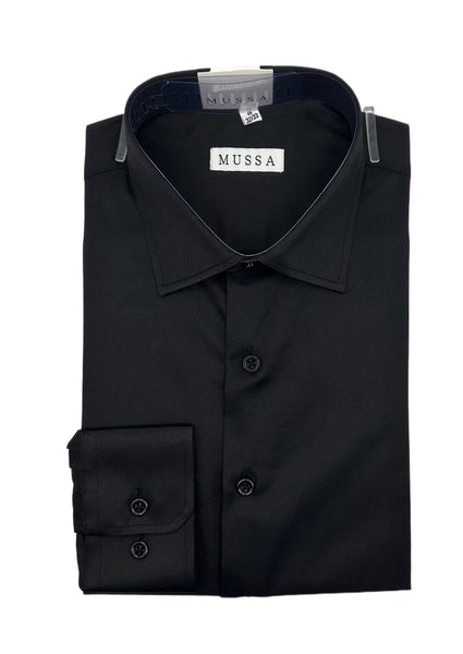 Mussa Men's Dress Shirt -Black