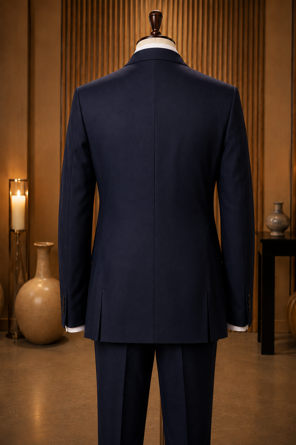 Montefino Solid Dark Navy Suit (2-Piece Set) Slim Fit