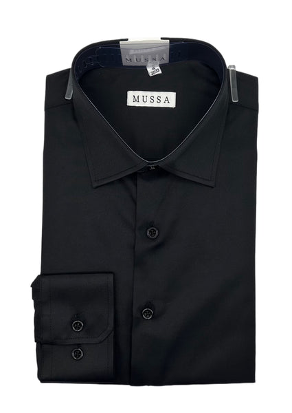 Mussa Men's Convertible Dress Shirt - Black