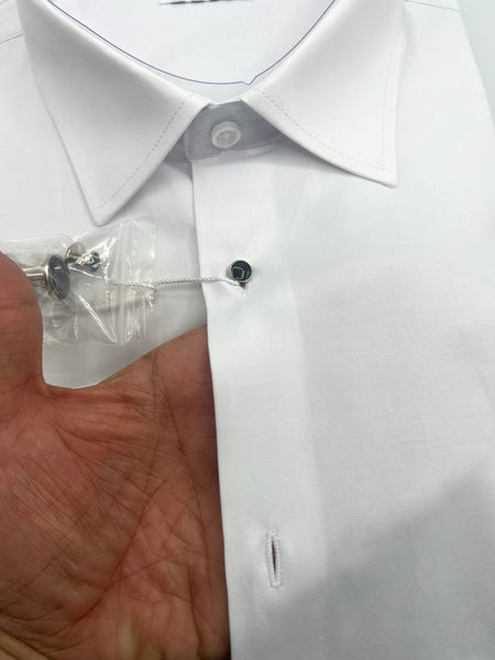 Mussa Tuxedo Wing Tip Shirt - White