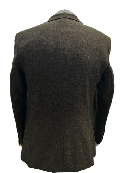 Jofelli Dark Brown Modern Fit 3 Piece Tweed Suit