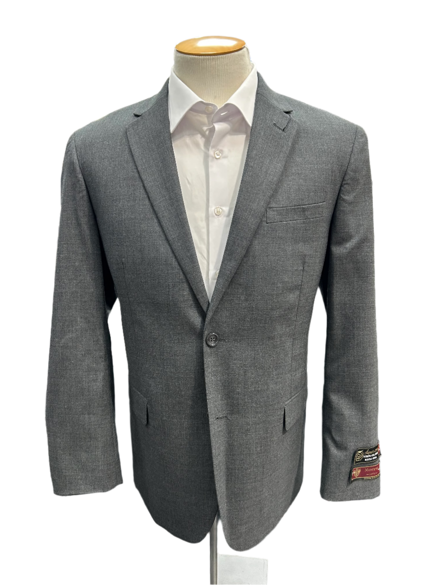 Montefino Solid Light Grey Suit (2-Piece Set) Regular Fit