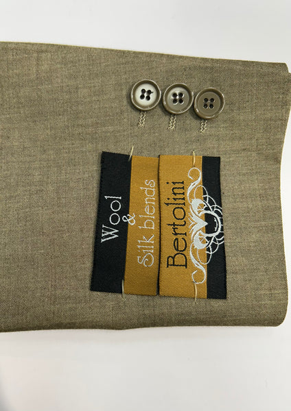 Bertolini Tan 2-Piece Wool Suit (Regular Fit)