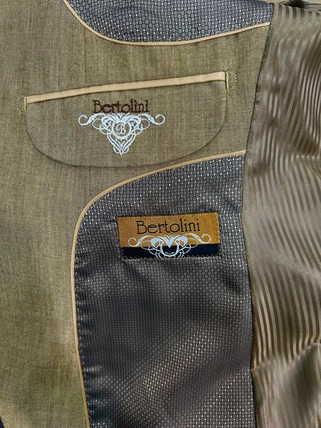 Bertolini Tan 2-Piece Wool Suit (Regular Fit)