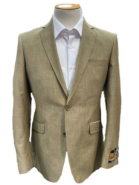 Bertolini Tan 2-Piece Wool Suit (Regular Fit)