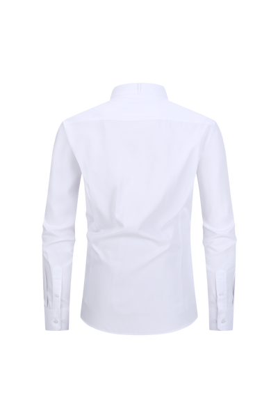 JOFELLI Tuxedo Wing Collar Shirt Formal Dress Shirt Pleated Long Sleeve Button Down Shirts for Prom Party Wedding