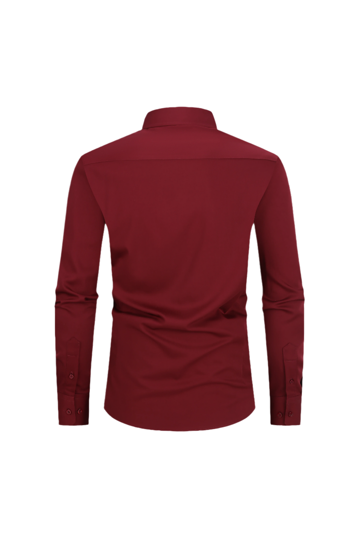 JOFELLI Bamboo Technology Burgundy Stretch Wrinkle-free Long Sleeve Button Down