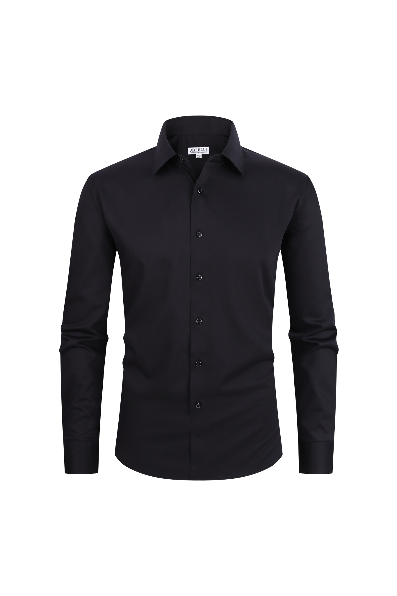 JOFELLI Bamboo Technology Black Stretch Wrinkle-free Long Sleeve Button Down