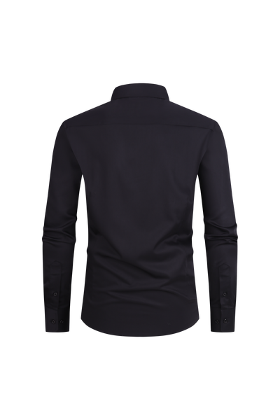 JOFELLI Bamboo Technology Black Stretch Wrinkle-free Long Sleeve Button Down