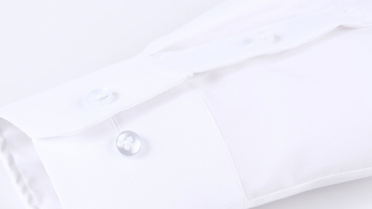 Jofelli White 100% 2-Ply Cotton Non Iron Long Sleeve Button Down