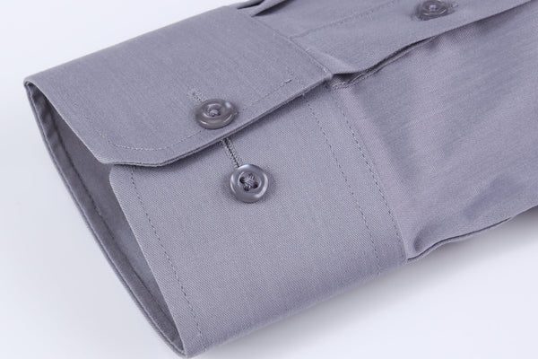 JOFELLI Bamboo Technology Light Grey Stretch Wrinkle-free Long Sleeve Button Down