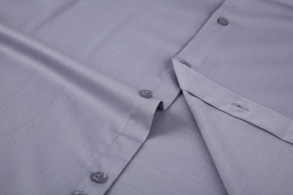 JOFELLI Bamboo Technology Light Grey Stretch Wrinkle-free Long Sleeve Button Down