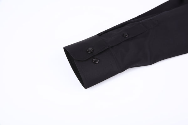 JOFELLI Bamboo Technology Black Stretch Wrinkle-free Long Sleeve Button Down