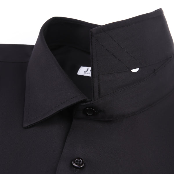 JOFELLI Bamboo Technology Black Stretch Wrinkle-free Long Sleeve Button Down