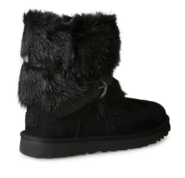 Classic Buckle Mini Suede Boots