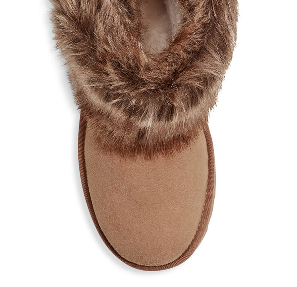 Classic Buckle Mini Suede Boots